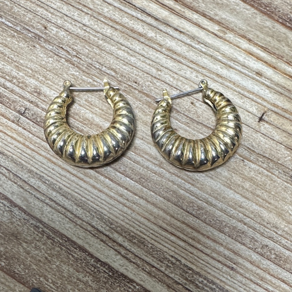 104. Costume Gold Hoop Earrings